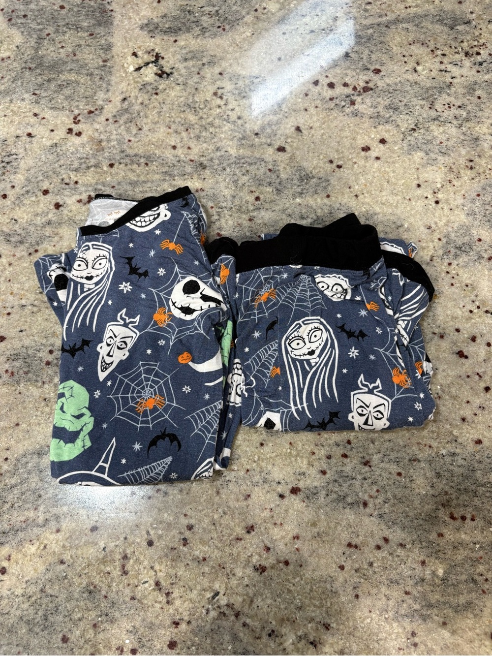 Kids Halloween Character Pajama Pants - Navy with Orange and Green